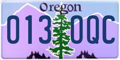 OR license plate 013OQC