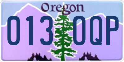 OR license plate 013OQP