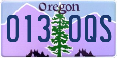 OR license plate 013OQS