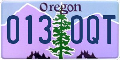 OR license plate 013OQT