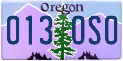 OR license plate 013OSO