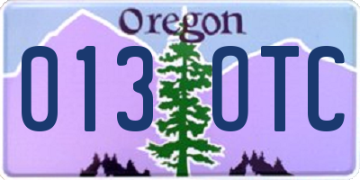 OR license plate 013OTC