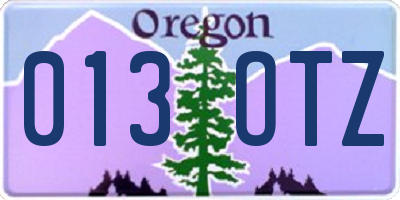 OR license plate 013OTZ
