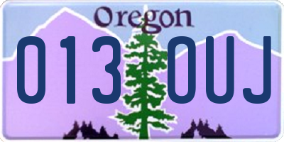 OR license plate 013OUJ