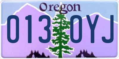 OR license plate 013OYJ
