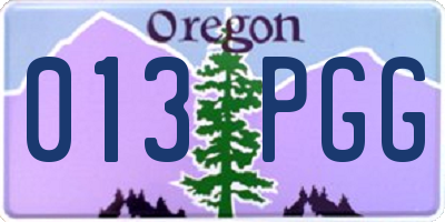OR license plate 013PGG