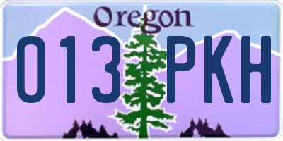 OR license plate 013PKH