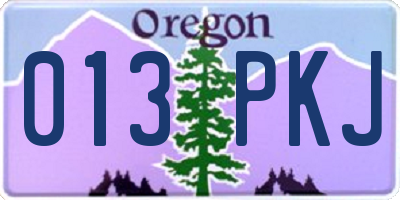 OR license plate 013PKJ