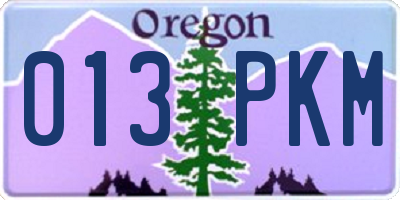 OR license plate 013PKM