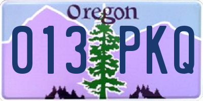 OR license plate 013PKQ