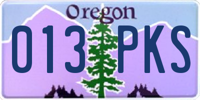 OR license plate 013PKS
