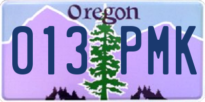 OR license plate 013PMK