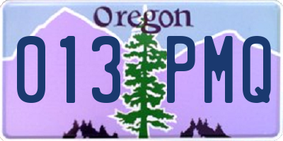 OR license plate 013PMQ