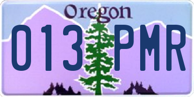 OR license plate 013PMR