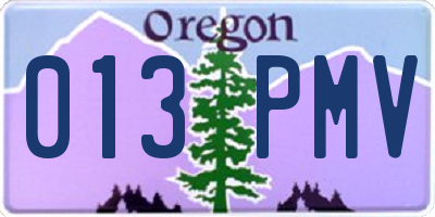 OR license plate 013PMV