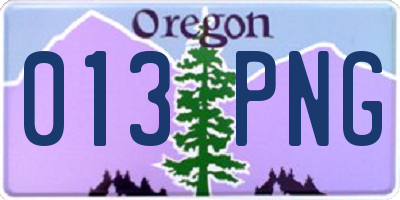 OR license plate 013PNG