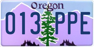 OR license plate 013PPE