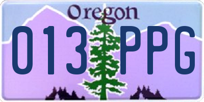 OR license plate 013PPG