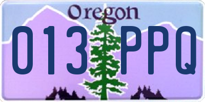 OR license plate 013PPQ