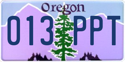 OR license plate 013PPT