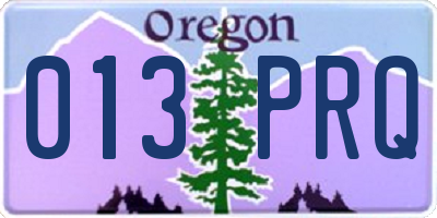 OR license plate 013PRQ