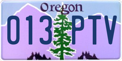 OR license plate 013PTV