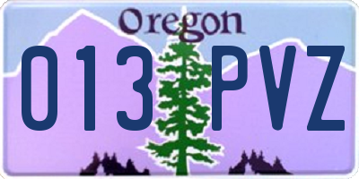 OR license plate 013PVZ