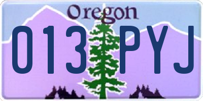 OR license plate 013PYJ