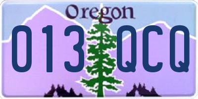 OR license plate 013QCQ