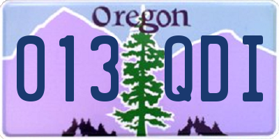 OR license plate 013QDI