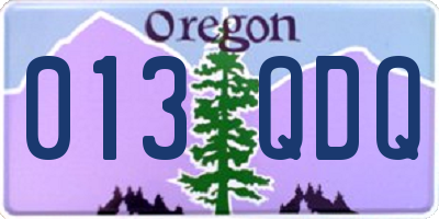 OR license plate 013QDQ