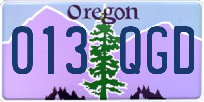 OR license plate 013QGD
