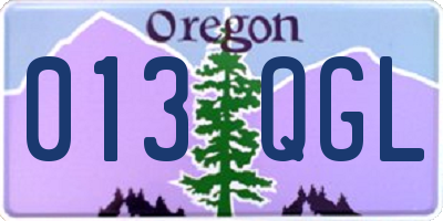 OR license plate 013QGL
