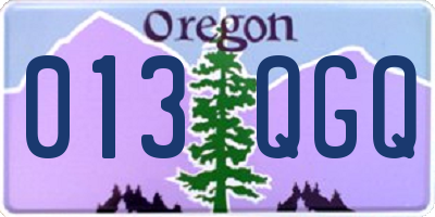 OR license plate 013QGQ