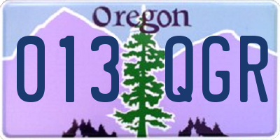 OR license plate 013QGR