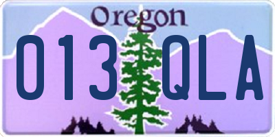 OR license plate 013QLA