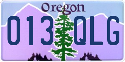 OR license plate 013QLG