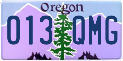 OR license plate 013QMG
