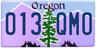 OR license plate 013QMO