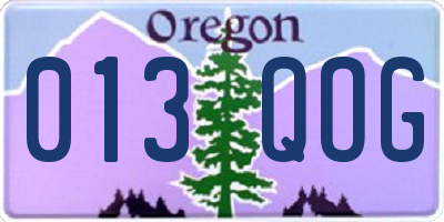OR license plate 013QOG