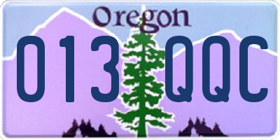 OR license plate 013QQC