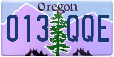 OR license plate 013QQE