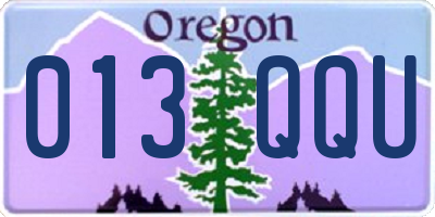 OR license plate 013QQU