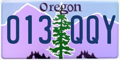 OR license plate 013QQY