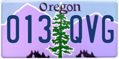 OR license plate 013QVG