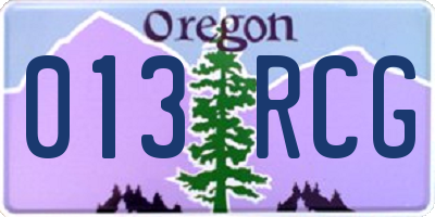 OR license plate 013RCG
