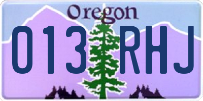 OR license plate 013RHJ