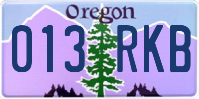 OR license plate 013RKB