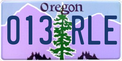 OR license plate 013RLE