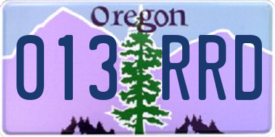 OR license plate 013RRD